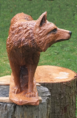 wolf holz geschnitzt motors�ge kettens�ge kunst holzwerker