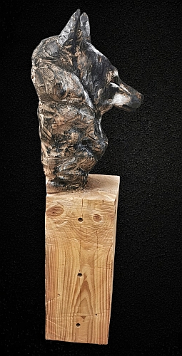 wolf holz geschnitzt motors�ge kettens�ge kunst holzwerker